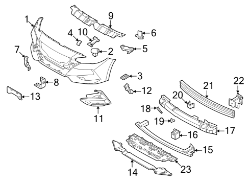 2021 Nissan Sentra Bumper & Components - Front Diagram