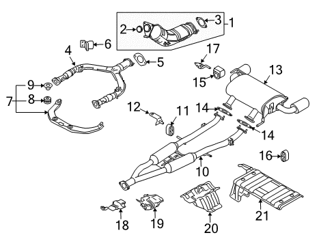 2020 Nissan 370Z Exhaust Components Diagram