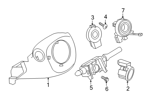 2021 Nissan Kicks Shroud, Switches & Levers Diagram