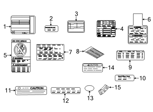 2020 Nissan 370Z Information Labels Diagram