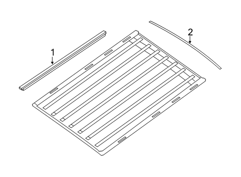 2021 Nissan NV 3500 Exterior Trim - Roof Diagram 3