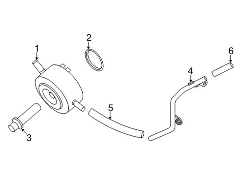 2022 Nissan Frontier HOSE-OIL COOLER,AUTO TRANSMISSION Diagram for 21635-9BT3B