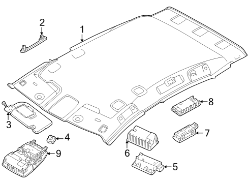 2023 Nissan ARIYA MAP LAMP ASSY Diagram for 26430-5MR0A