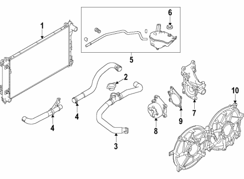 2022 Nissan Altima Cooling System, Radiator, Water Pump, Cooling Fan Diagram 3