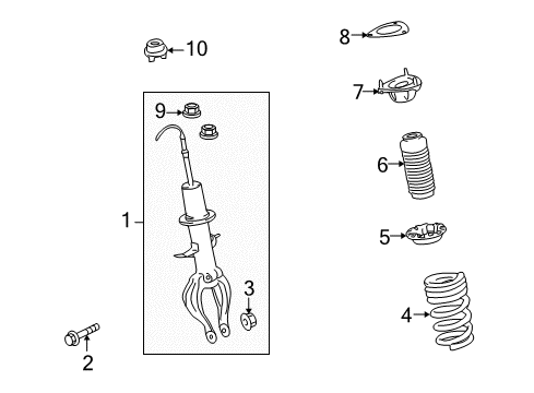 2021 Nissan GT-R Struts & Components - Front Diagram