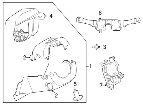 2023 Nissan ARIYA SWITCH ASSY-COMBINATION Diagram for 25560-5MR1A