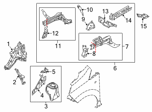 2021 Nissan NV Structural Components & Rails Diagram