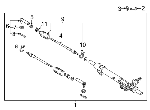 2021 Nissan Titan Steering Column & Wheel, Steering Gear & Linkage Diagram 3