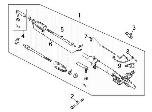 2024 Nissan Frontier Steering Gear & Linkage Diagram