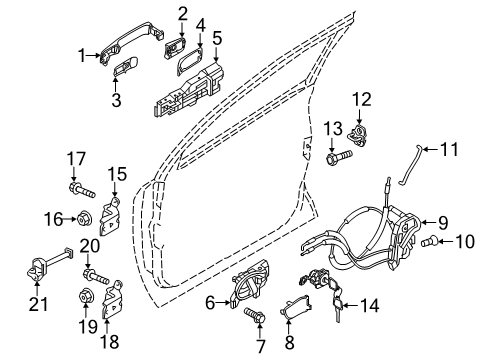 2021 Nissan Kicks Front Door Diagram 2