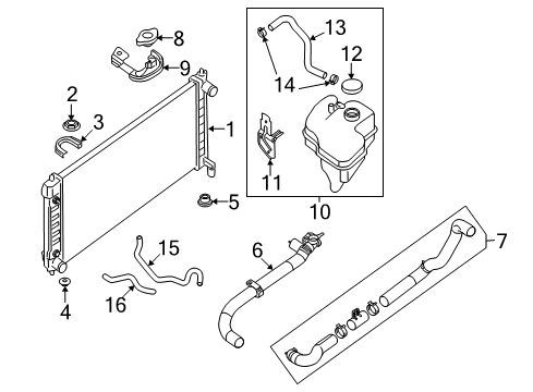 2020 Nissan Maxima Radiator & Components Diagram