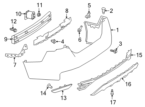 2021 Nissan Altima Bumper & Components - Rear Diagram