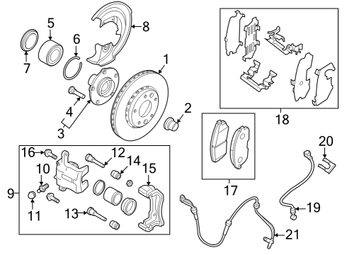 2021 Nissan Sentra Brake Components Diagram 1