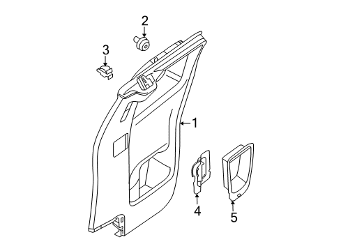 2020 Nissan Frontier Interior Trim - Rear Door Diagram 2