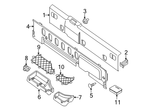 2020 Nissan Frontier Interior Trim - Cab Diagram 2