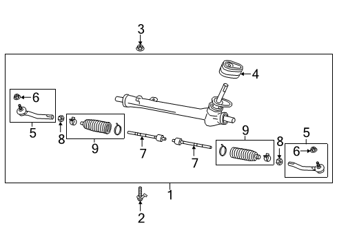 2021 Nissan Leaf Steering Column & Wheel, Steering Gear & Linkage Diagram 3