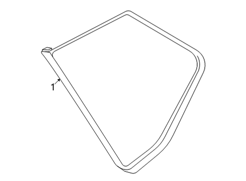 2021 Nissan Rogue Glass & Hardware - Quarter Panel Diagram