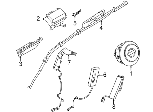 2021 Nissan Rogue Air Bag Components Diagram 1