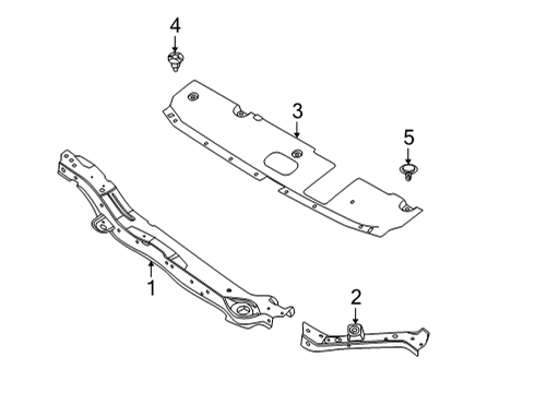 2021 Nissan Sentra Radiator Support Diagram