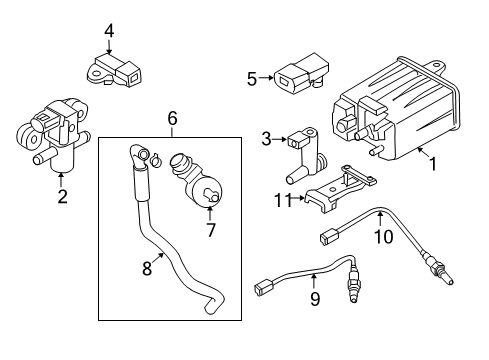 2020 Nissan 370Z Emission Components Diagram