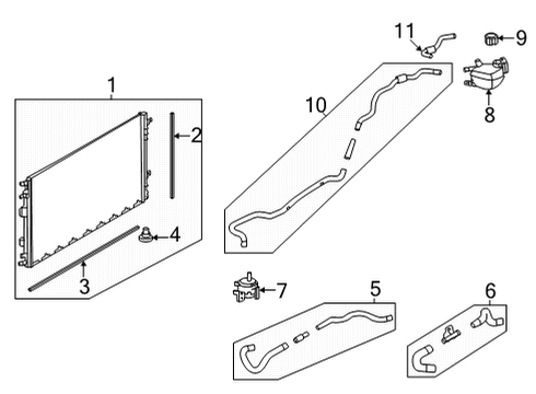 2023 Nissan Rogue RADIATOR ASSY-SUB Diagram for 21457-6RR0B