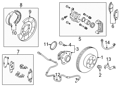 2021 Nissan Murano Rear Brakes Diagram 2