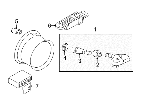 Antenna-Tire Pressure Diagram for 40740-6JL0A