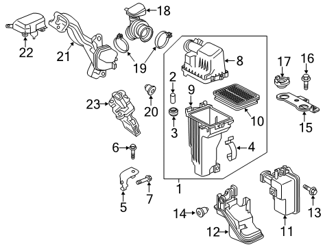 2021 Nissan Kicks Air Intake Diagram