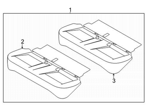 2021 Nissan Versa Rear Seat Components Diagram 3