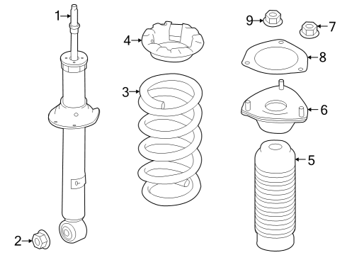 2024 Nissan Z BUMPER ASSY-BOUND Diagram for 54050-6GR0A