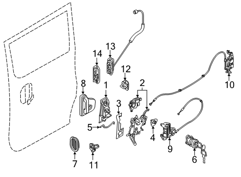 2020 Nissan NV Sliding Door Diagram