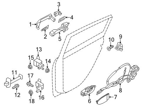 2022 Nissan Leaf Rear Door Diagram 3