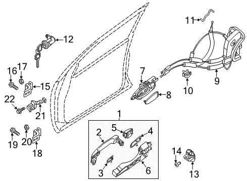 2021 Nissan NV 3500 Front Door Diagram 2