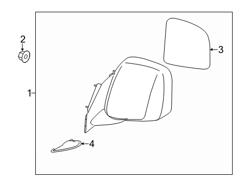 2021 Nissan NV Mirrors Diagram 1