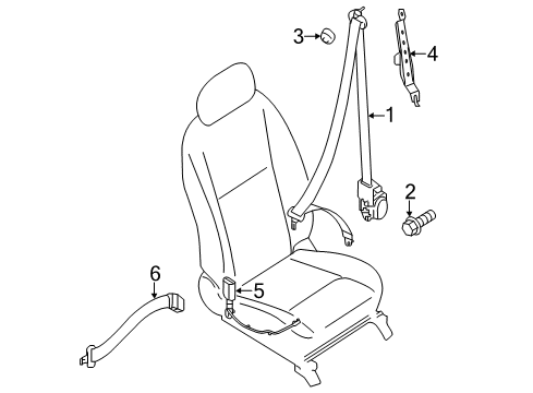 2020 Nissan NV Seat Belt Diagram