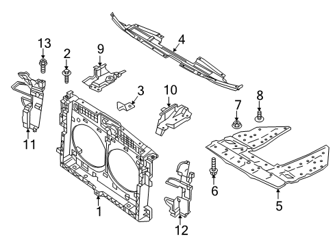 2021 Nissan Murano Radiator Support Diagram