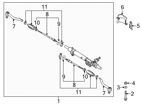 2020 Nissan Maxima Steering Column & Wheel, Steering Gear & Linkage Diagram 4