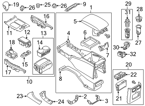 Cigarette Lighter COMPL Diagram for 25331-3RA0D