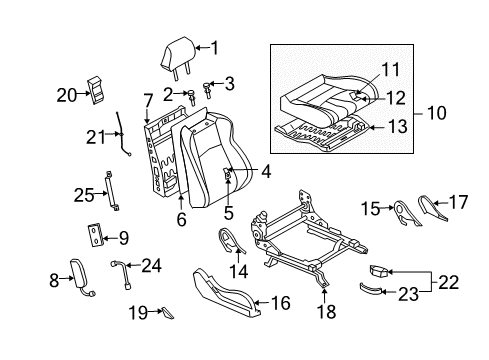 Trim Assembly-Front Seat Back Diagram for 87620-CD045