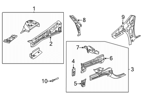 2021 Nissan Sentra Structural Components & Rails Diagram