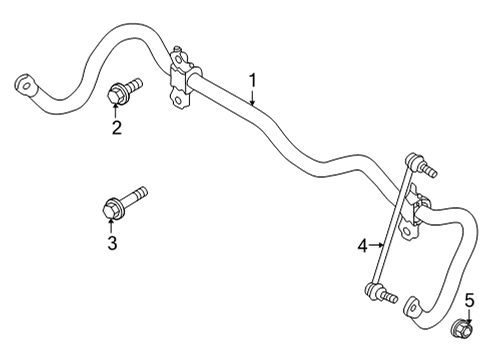 2021 Nissan Rogue Stabilizer Bar & Components - Front Diagram