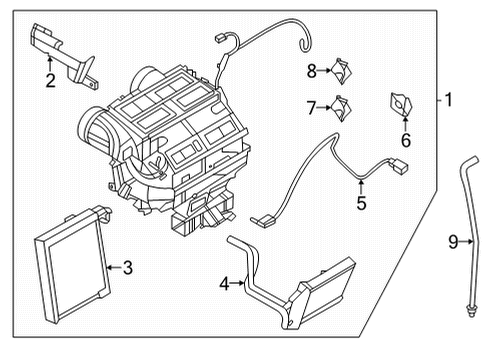 2021 Nissan Sentra Heater Core & Control Valve Diagram 1