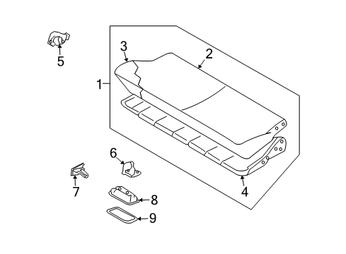 Trim Assembly-3RD Seat Cushion Diagram for 89320-5Z210