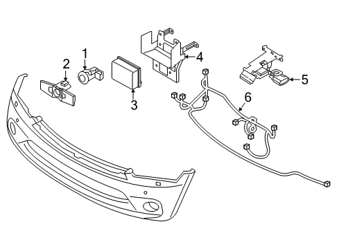 2020 Nissan Armada Parking Aid Diagram 3