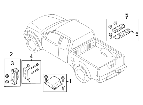 2020 Nissan Frontier Air Bag Components Diagram 2