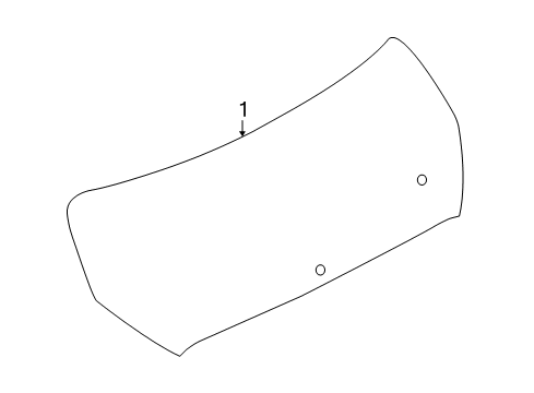 2020 Nissan Murano Lift Gate - Glass & Hardware Diagram