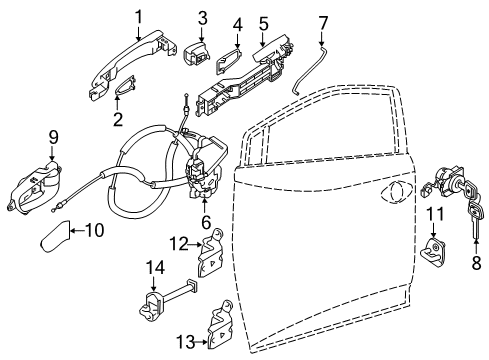 2021 Nissan Murano Front Door Diagram 2