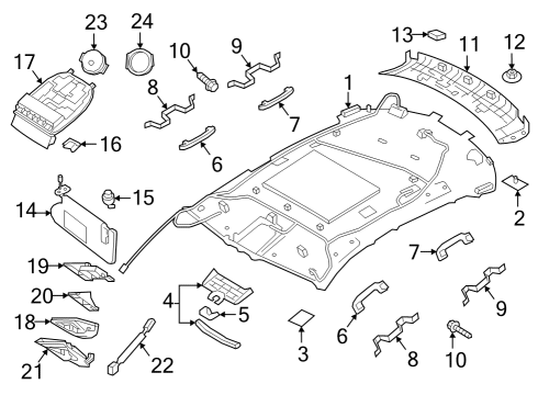 HOLDER SUNVISOR Diagram for 96409-9DM0B