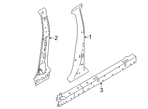 2021 Nissan Murano Center Pillar & Rocker Diagram