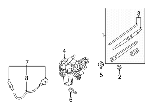 2021 Nissan Rogue Wipers Diagram 1